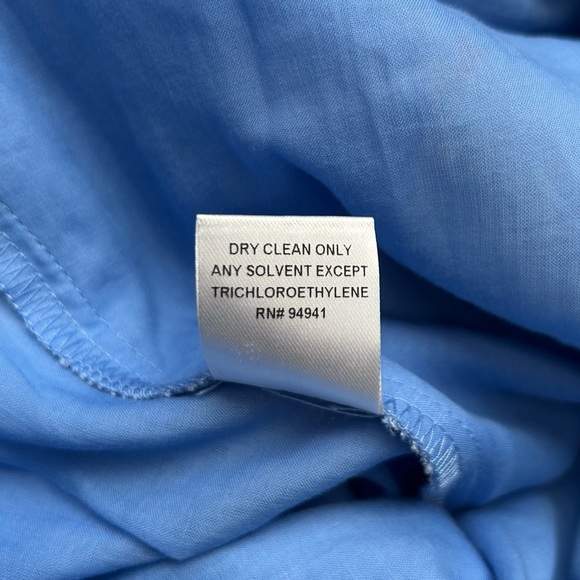 Intermix Mitzie Floral Sleeveless Dress Blue Maxi Tie Back Cutout Size 0 - Picture 10 of 10